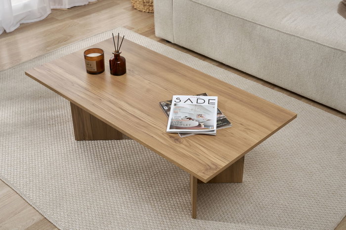 Nordure Mesa de Café Roble 119x40x60 cm